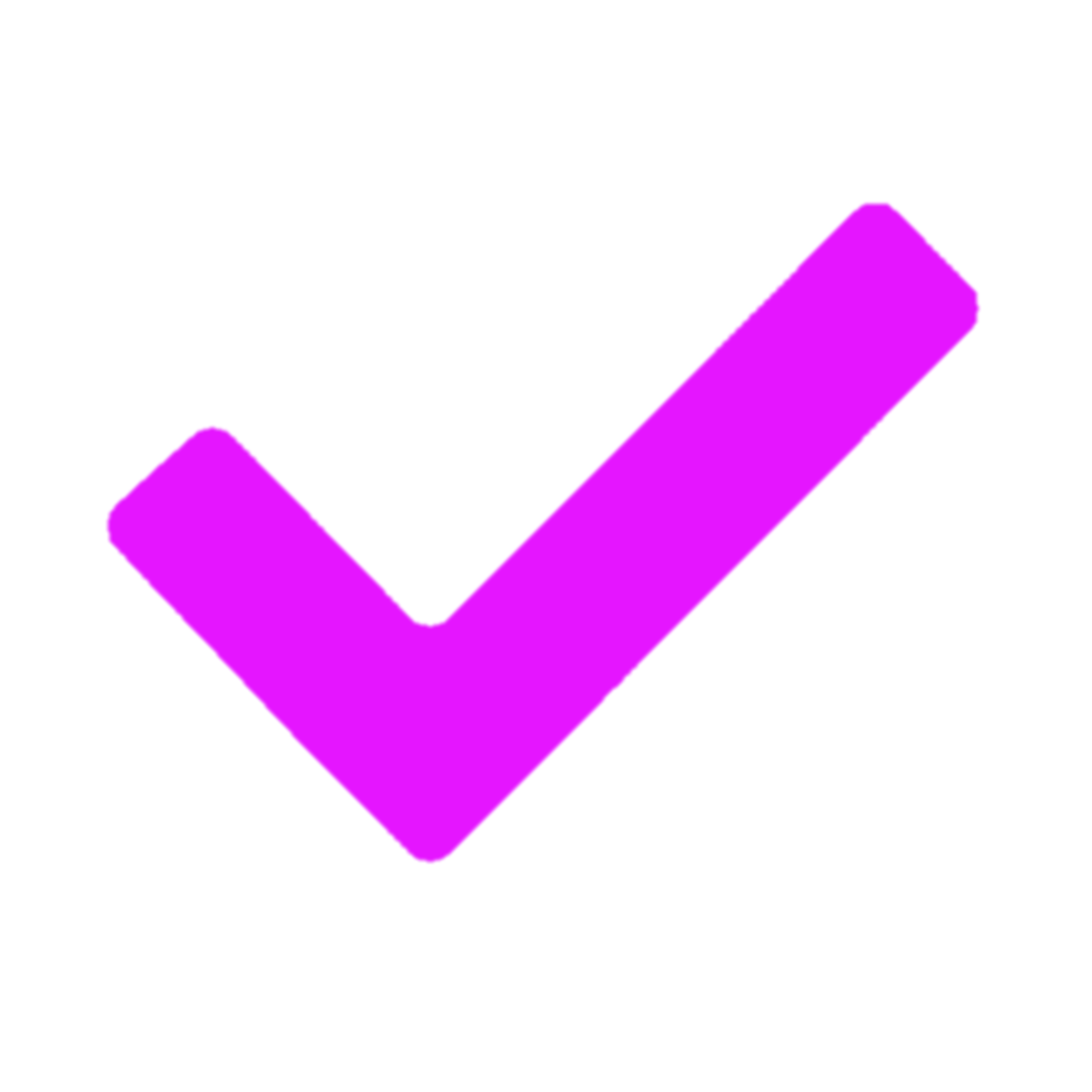 A bold, bright pink check mark symbol on a white background, perfect for highlighting Ecuador IPTV approval or selection.