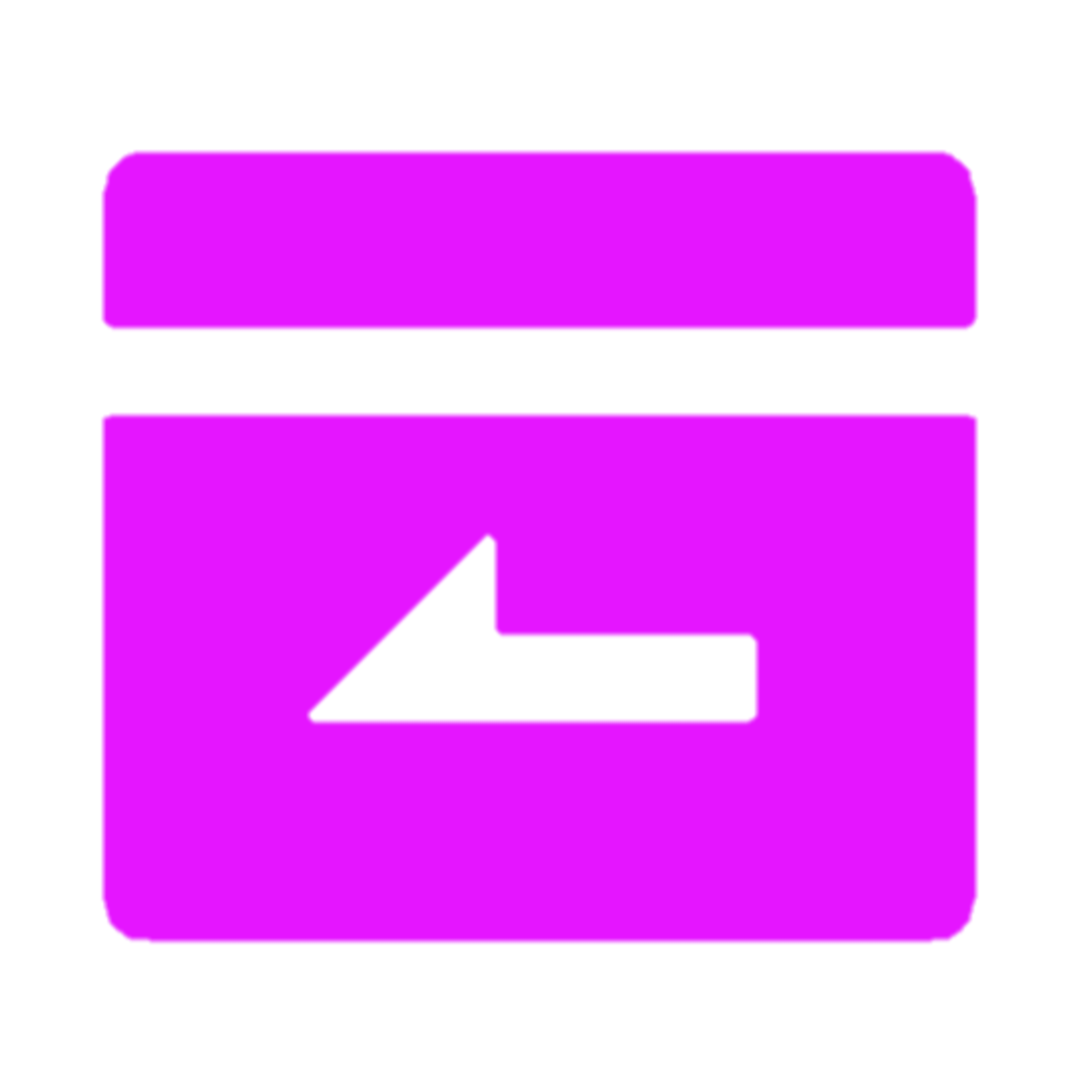 A solid magenta icon of a rectangular card with a horizontal line and an upward-pointing arrow in the center, resembling a stylized credit or debit card—perfect for Ecuador IPTV payment illustrations.